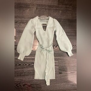 Fashion Nova Light Blue Ribbed Top